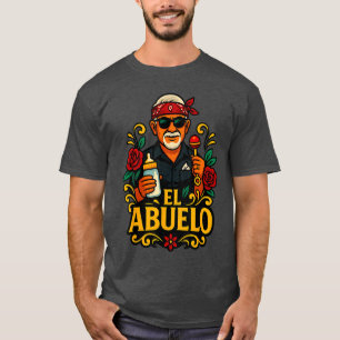Camiseta Design Engraçado do Vovô para Avôs Meicanos engraç