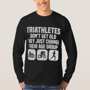Camiseta Design Engraçado Homens Triatletas Natações