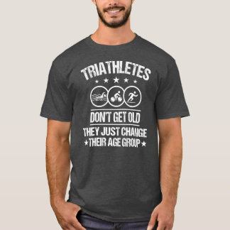 Camiseta Design Engraçado Homens Triatletas Natações