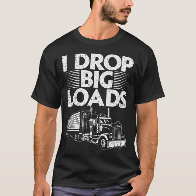 Camiseta Design Engraçado Para Homens Mulheres Semi Truck D (Frente)