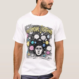 Camiseta design engraçado para quem pensa demais