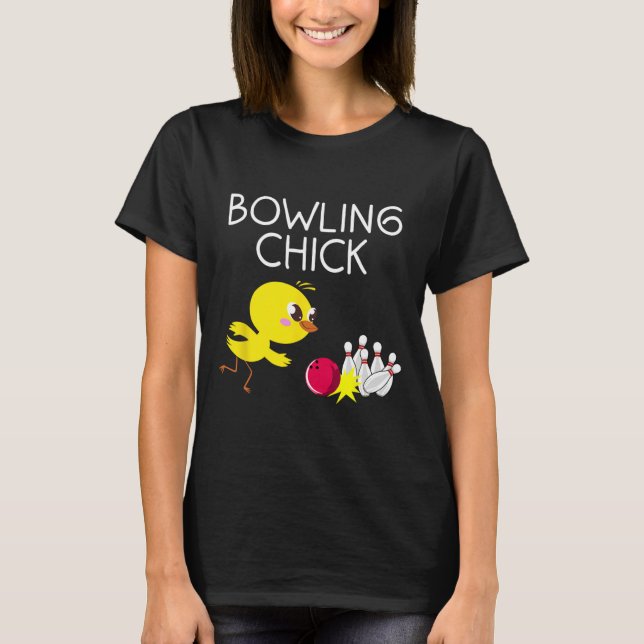 Camiseta Design Engraçado Para Raparigas Bowler Bowlin (Frente)