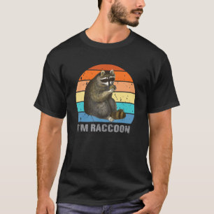 Camiseta Design Engraçado Vintage Raccoon Para Mulheres Rac