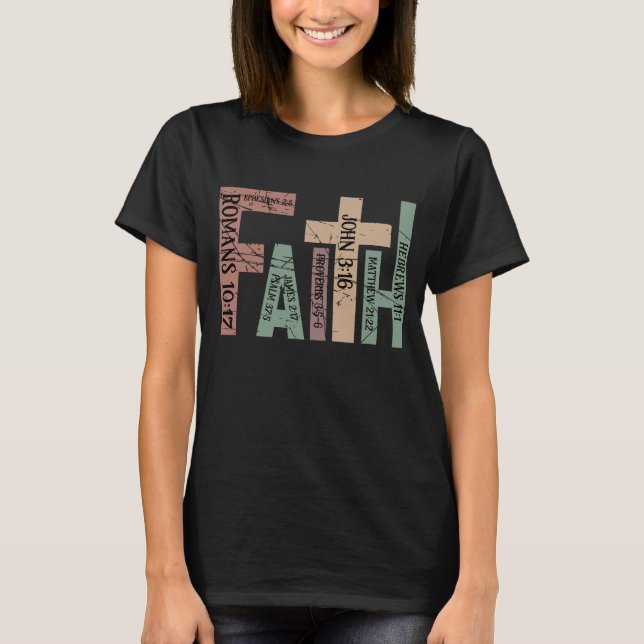 Camiseta Design espiritual inspiracional de fé (Frente)