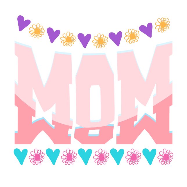 Camiseta Design Estético de Mãe Corações e Flores (Criador carregado)