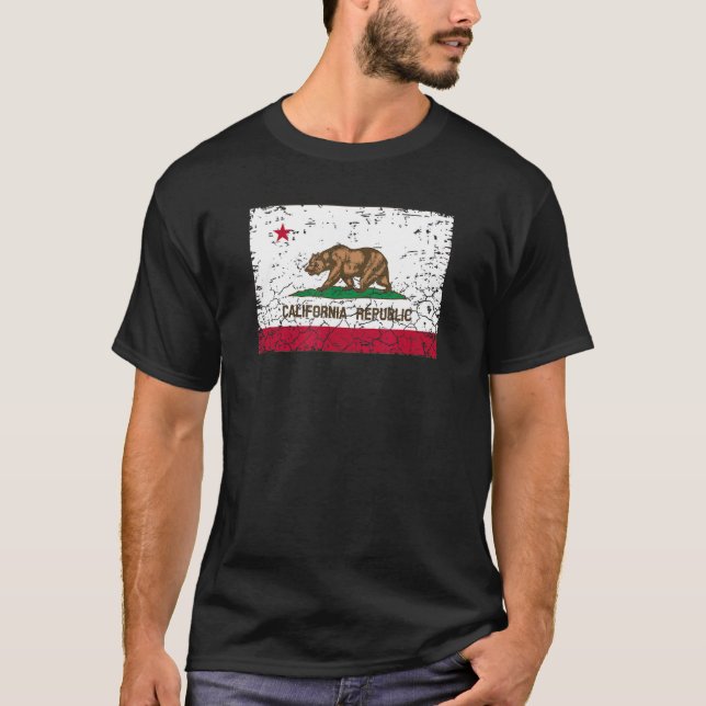 Camiseta Design exclusivo do Sinalizador do Estado da Calif (Frente)