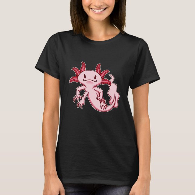 Camiseta Design Exótico de Pet Axolotl, Cujo (Frente)