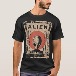 Camiseta Design Extraterrestre Clássica de Alienígenas Cinz