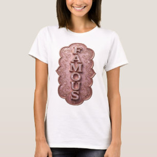 Camiseta Design FAMOSO Dourado Chic