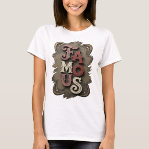 Camiseta Design FAMOSO Prata Fresca