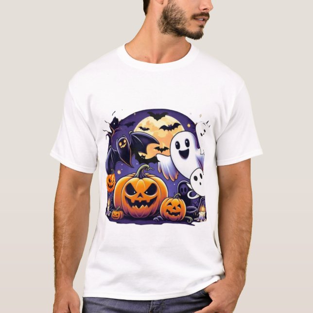 Camiseta design fantasma do dia de ajuda (Frente)
