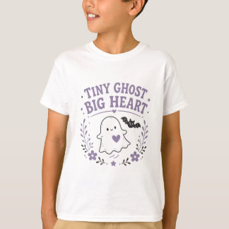 Camiseta Design Fantasma Minúsculo Coração Grande