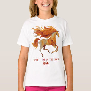 Camiseta Design Feliz Ano do Cavalo 2026