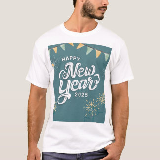 Camiseta design feliz ano novo