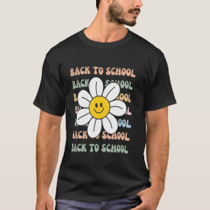 Camiseta Design Floral alegre de volta à escola