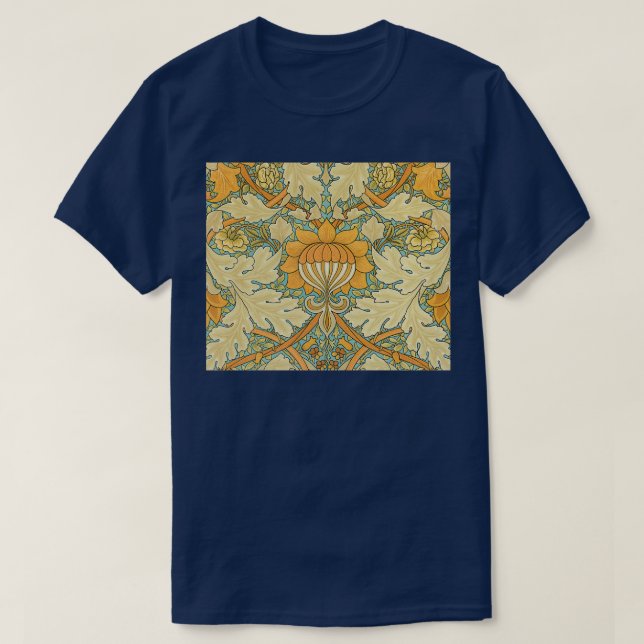 Camiseta Design Floral Amarelo Antiquado (Frente do Design)