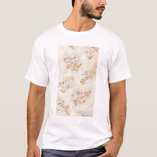Camiseta Design floral com peônias, lírios e rosas para S