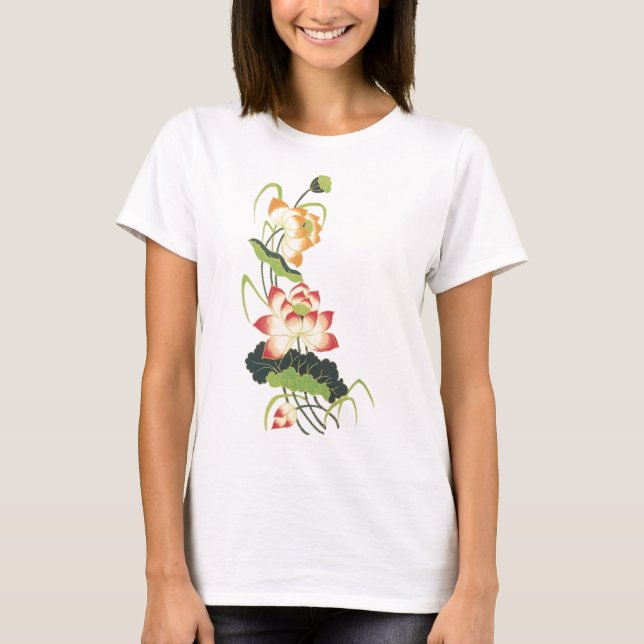 Camiseta Design floral do vintage (Frente)