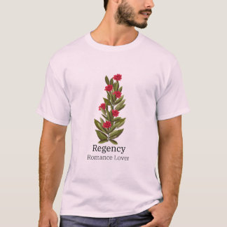 Camiseta Design floral vermelho com Regency Romance Lover