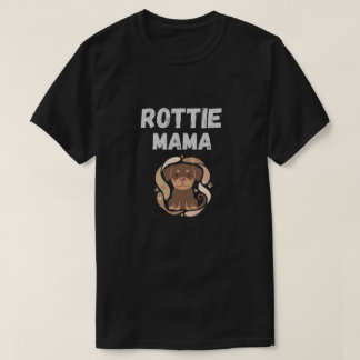 Camiseta Design Fofo de Rottweiler Rottie Mama