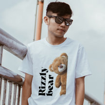 Design fofo de urso de pelúcia com citação engraça