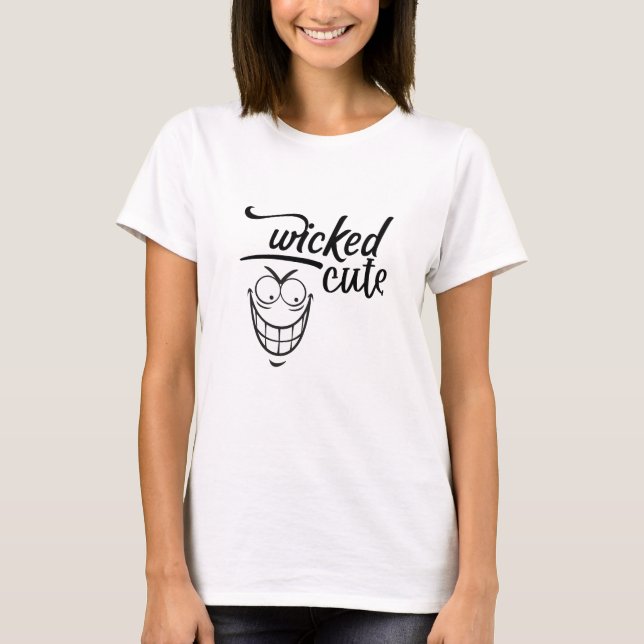 Camiseta design fofo malvado (Frente)