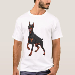 Camiseta Design Fofo para Amantes de Cães Doberman para Pro