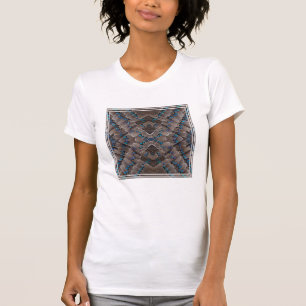 Camiseta Design Fractal Pena de Faisão