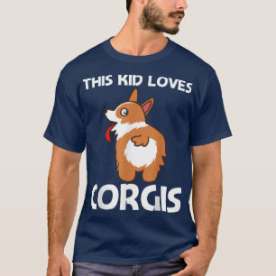 Camiseta Design Funny Corgi Para Crianças Meninos Animais D