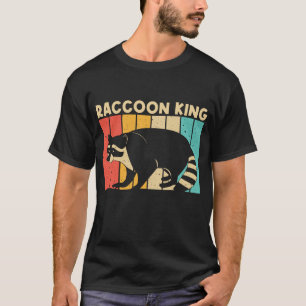 Camiseta Design Funny Raccoon Para Rapazes Pai Comum Racco