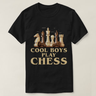 Camiseta Design Garotos Legais Jogam Xadrez