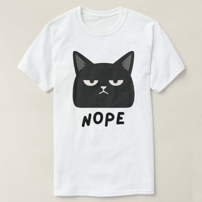 Camiseta Design Gato Preto Não (Frente do Design)