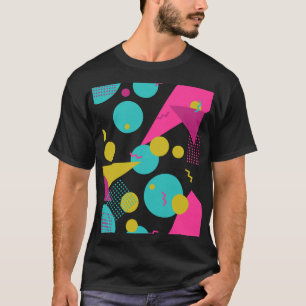 Camiseta Design Geométrica de Memphis dos anos 80