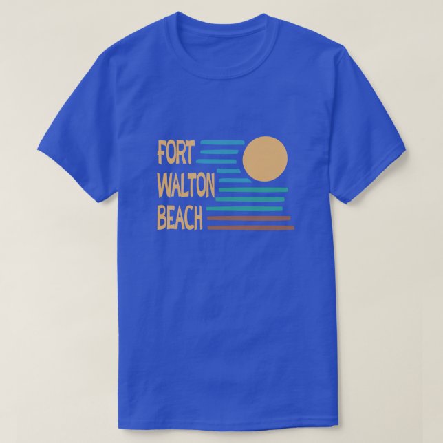 Camiseta Design geométrico de Fort Walton Beach (Frente do Design)