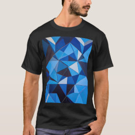Camiseta Design Geométrico do Triângulo Azul