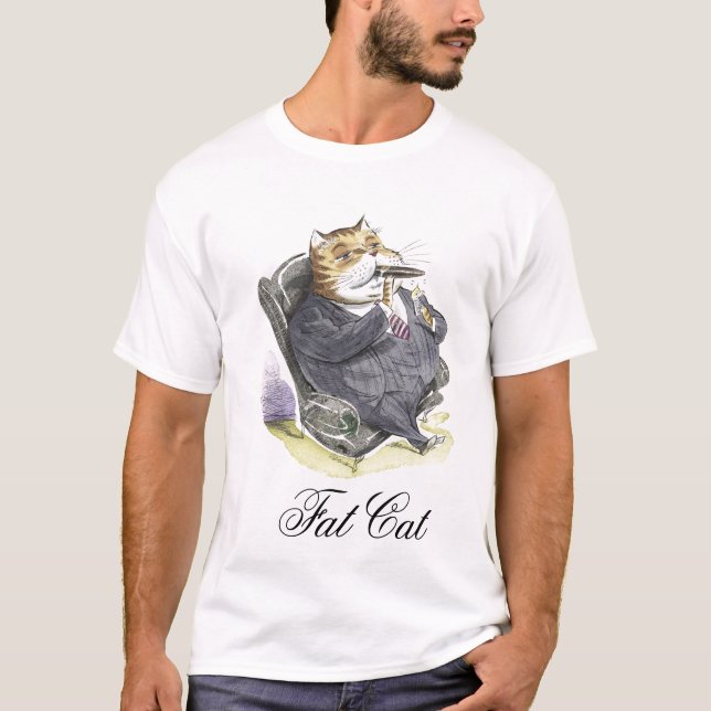 Camiseta Design gordo do gato (Frente)