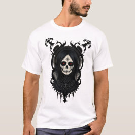Camiseta Design gótica com T-Shirt de olhos vermelhos