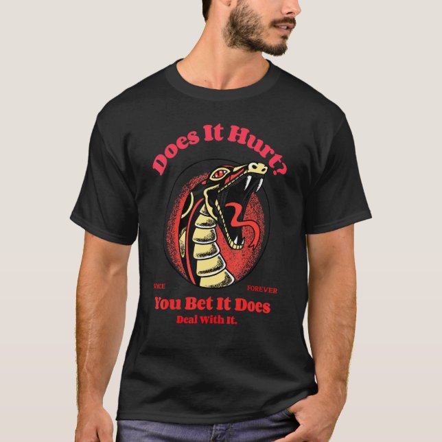 Camiseta Design Gótico de Cobra Legal de Baixo Saco  (Frente)