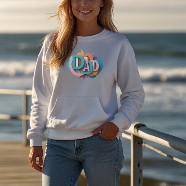 Camiseta Design Gráfico 3D colorido "PAI" | Feminino (Criador carregado)