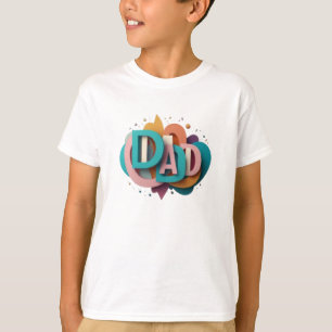 Camiseta Design Gráfico 3D colorido "PAI"   Masculino