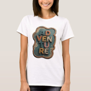 Camiseta Design Gráfico ADVENTURE Laranja Chic