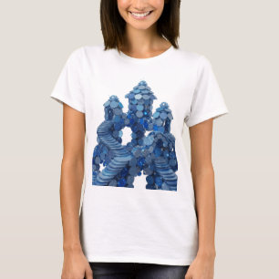 Camiseta Design Gráfico CASTELO AZUL Azul Esbelto