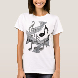 Camiseta Design Gráfico Chic Silver MUSIC IN MOTION