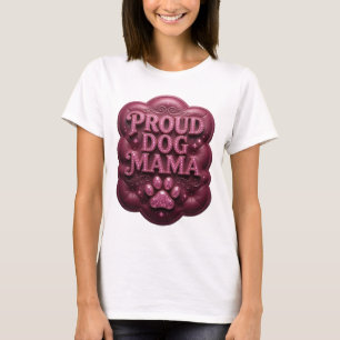 Camiseta Design Gráfico Clean Pink PROUD DOG MAMA