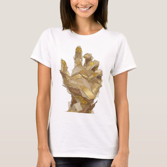 Camiseta Design Gráfico COOL PRATA MÃO DE OURO (Frente)
