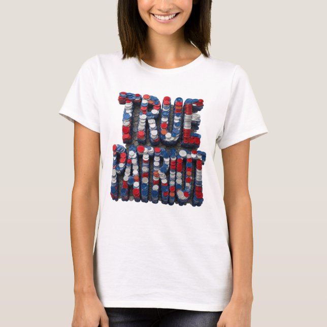 Camiseta Design Gráfico Cool Silver TRUE PATRIOT (Frente)