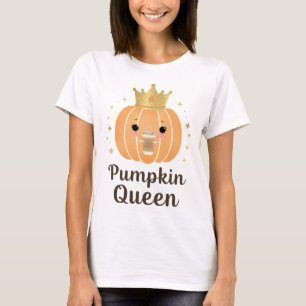 Camiseta Design Gráfico da Coroa de Outono da Rainha de Bom