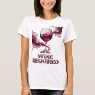 Camiseta Design Gráfico de Chic Gold VINO OBRIGATÓRIO