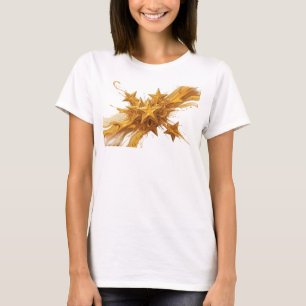 Camiseta Design Gráfico de Estrelas Abstratas Laranja Cativ