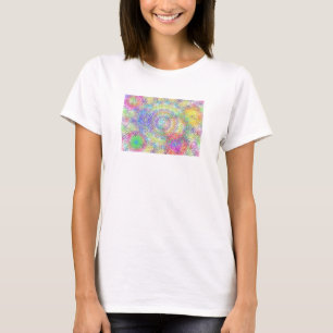 Camiseta Design gráfico de fios brilhantes em cores brilhan